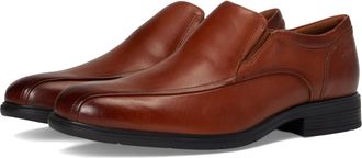 Clarks Steadwell Mens Step Loafer, Dark Tan Leather, 43 EU Weit