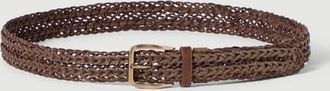 Brunello Cucinelli Braided calfskin belt in Tobacco at Nordstrom, Size 115