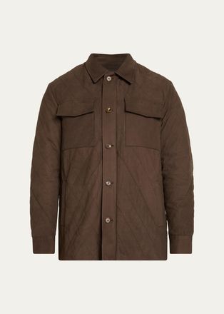 Cesare Attolini Quilted Leather Jacket