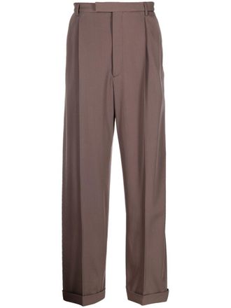 Gucci pleated wool trousers - Brown
