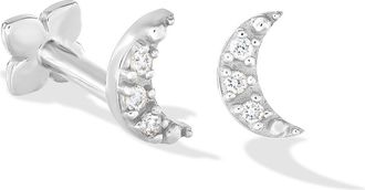 Dower & Hall 9k Diamond Crescent Single Labret