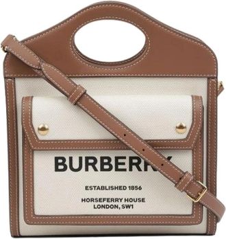 Burberry Pre-owned Mini Bags, female, Brown, Size: ONE SIZE Pre-owned Pocket Mini Tote Shoulder Bag