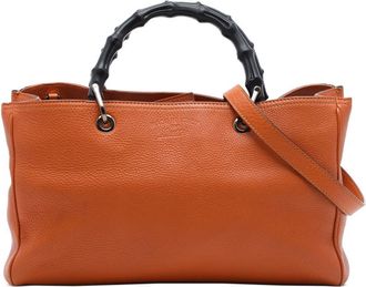 Gucci Pre-owned Gucci Medium Calfskin Bamboo Shopper Satchel Ladies E0PA9FXDGXXZH2DH