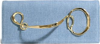 Alexis Bittar Twisted Side Handle Leather Clutch in Chambray at Nordstrom