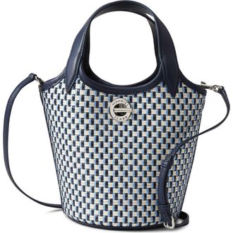 Veronica Beard Anchor Woven Bucket Crossbody Bag in Navy Multi at Nordstrom