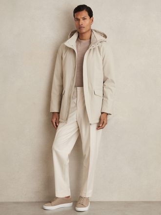 Reiss Stone Hooded Zip-through Padded Jacket, Xxl