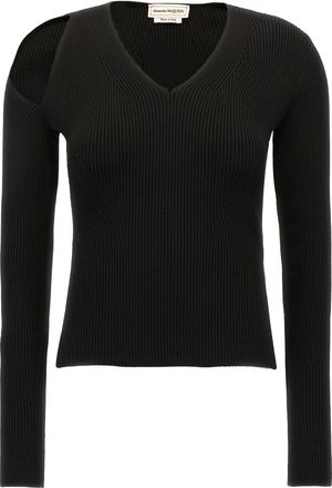 Alexander McQueen Womens Cut-Out Sweater