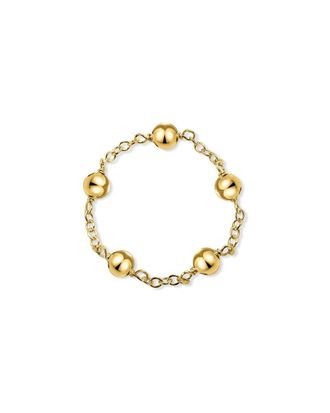 Jewelmak 14K Polish Gold Ball Ring