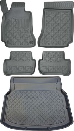 OEM Juego De Alfombrillas Para Coche Y Maletero Para Mercedes Clase C W204 Sed&aacute;n (04.2007-02.2014)