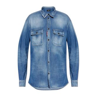 Dsquared2 Denim Shirts, male, Blue, Size: 2XL Denim Shirt
