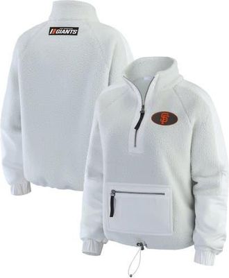 WEAR by Erin Andrews Womens WEAR by Erin Andrews Gray San Francisco Giants Polar Fleece Quarter-Zip Jacket at Nordstrom, Size Xx-Large