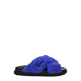 Marni Purple Fabric Womens Slippers
