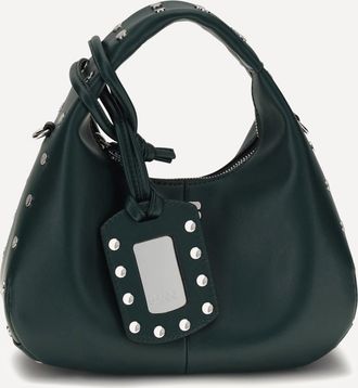 Ganni Mini studded Hobo Handbag Female UNI