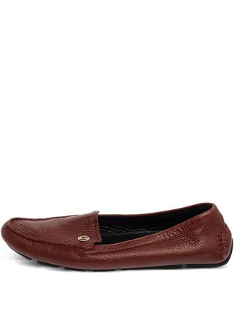 Gucci Interlocking G-logo loafers - women - Rubber/Calf Leather/Calf Leather - 36.5 - Brown
