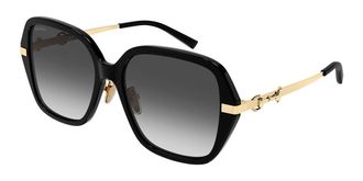 Gucci GG2055SA Asian Fit 001 Womens Sunglasses Black Size 57 - Free RX Lenses - Free RX Lenses