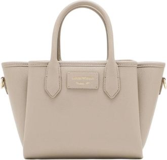 Emporio Armani Shopper Bag met Palmellato-afwerking - Dames - Handtassen - Beige - ONE Size - Tassen