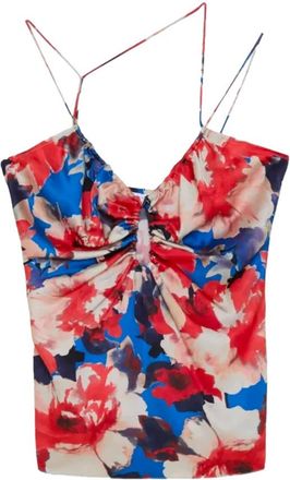 Patrizia Pepe Top - Dames - Tops zonder mouwen - Veelkleurig - M - Leer - Tops