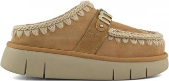 Mou Bounce Clog Metal Logo - Dames - Pantoffels - Beige - 37 EU - Schoenen
