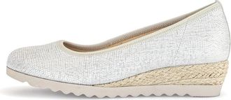 Gabor Elegante Lizard Bianco/Oro Sleehakken - Dames - Sleehakken - Wit - 38 EU - Leer - Schoenen