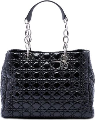 Dior Pre-owned Dior Large Patent Cannage Lady Dior Soft Shopping Tote Ladies L2STA9PQM43MG39W