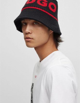 HUGO BOSS Mens Xuss Bucket Hat - Black - Size: ONE size