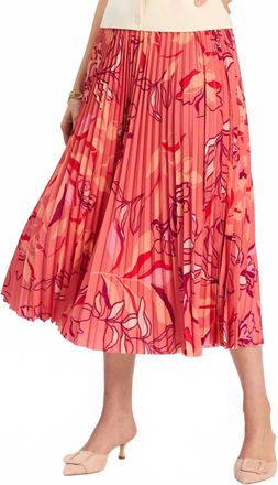 Tyler B&ouml;e Cara Pleated Skirt In Peachy Floral