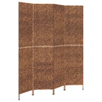 vidaXL Biombo De 4 Paneles Jacinto De Agua Marr&oacute;n 163x180 Cm Vidaxl