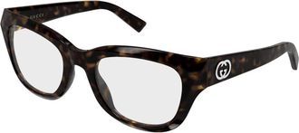 Gucci Geometrisch Optisch Montuur - Dames - Brillen - Bruin - 51 MM - Accessoires