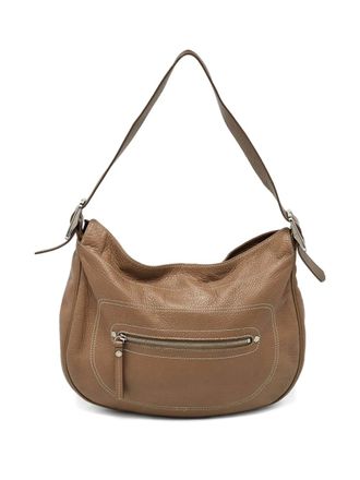 Longchamp Hobo leather shoulder bag - women - Leather - One Size - Brown