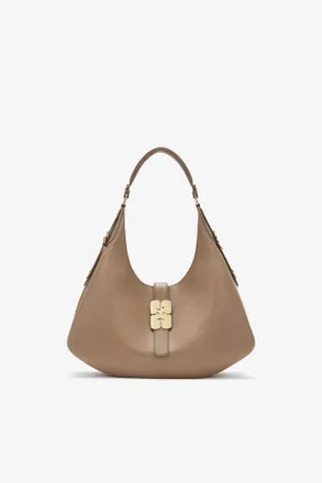 Ganni Coca Mocha Large Kat Bag in Brown