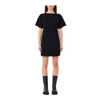 Liu Jo ECS Abito Maglia - Dames - Korte kleedjes - Zwart - M - Kleedjes