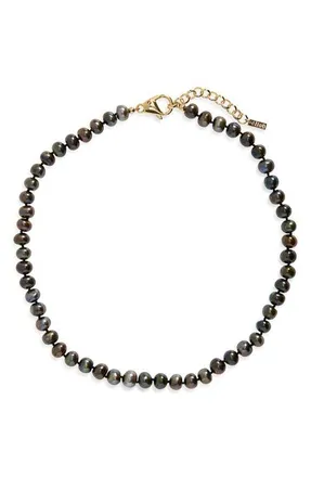 &Eacute;liou Kala Freshwater Pearl Necklace in Black at Nordstrom, Size 18