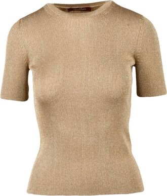 Max Mara Svelto Sottogiacca Tejido de Punto Cuello Redondo - Knitwear - Mujer - Beige - S