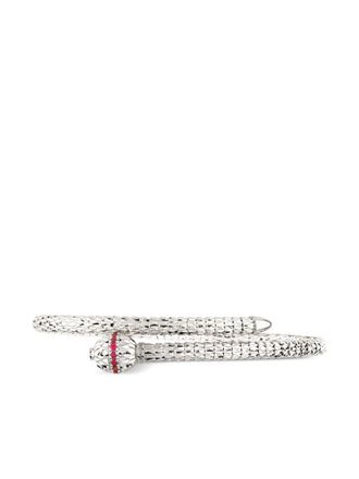 Officina Bernardi 18kt white gold Ophidia ruby bangle - Silver