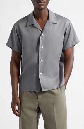 Second/Layer Avenue Camp Shirt in Gray at Nordstrom, Size Xx-Large