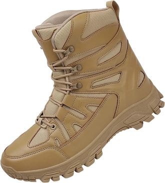 Generic Mens Fall and Winter Fashion Mens Sneakers Mens Hiking Sneakers Walking Mens Shoes Causal Shoes Men (Khaki, 5.5)