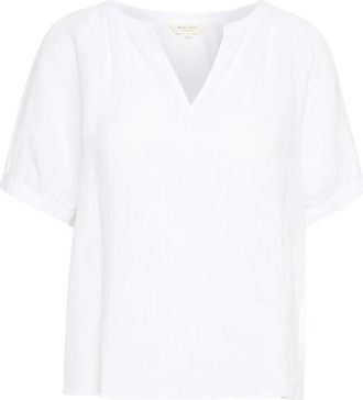 Part Two Witte Linnen Blouse met Pofmouwen - Dames - Blouses - Wit - XL - Linnen - Overhemden