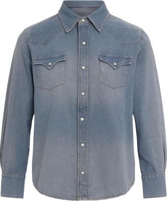 The Great. Denim Shirt - Dames - Spijkeroverhemden - Blauw - XS - Denim - Overhemden