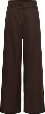 MY ESSENTIAL WARDROBE Jojo Wijde Broek - Dames - Wijde Broeken - Bruin - 2XL - Nylon - Broeken