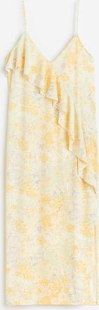 H&M Slipkleid mit Volantdetail - Yellow