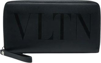 Valentino Pre-owned Leren Lange Ritsportemonnee - Dames - Vintage Clutch - Zwart - ONE Size - Leer - Vintage