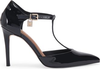 Kurt Geiger Womens Brixton Lock T Bar Court Heels - Black - Size UK 7