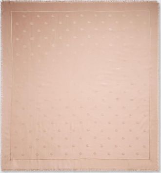 Gucci Double G Silk Wool Shawl, Beige
