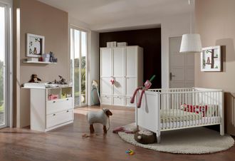 Wimex Babyzimmer-Komplettset »Helsingborg« Set, 3 Stk. tlg. Bett + Wickelkommode + 3 trg. Schrank