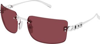 Gucci Zonnebril - Dames - Zonnebrillen - Grijs - 61 MM - Accessoires