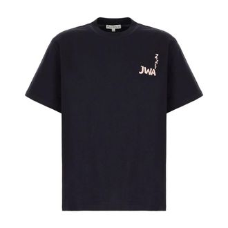 J.W.Anderson T-Shirts, male, Blue, L, Casual Cotton T-Shirt
