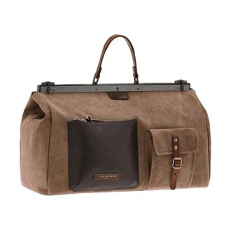 The Bridge Klassieke Carver Duffel Tas Bruin - Heren - Weekendtassen - Bruin - ONE Size - Leer - Tassen