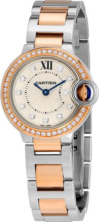 Cartier Pre-owned Cartier Ballon Bleu De Cartier Diamond Silver Dial Ladies Watch WE902076