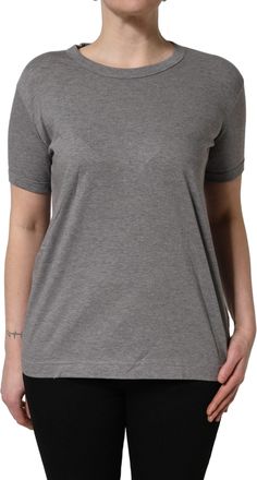 Dolce & Gabbana Womens Grey Cotton Short Sleeves Crew Neck T-Shirt