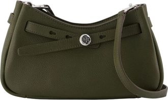 Tory Burch Romy Ritssluiting Crossbody Tas - Dames - Schoudertassen - Groen - ONE Size - Leer - Tassen